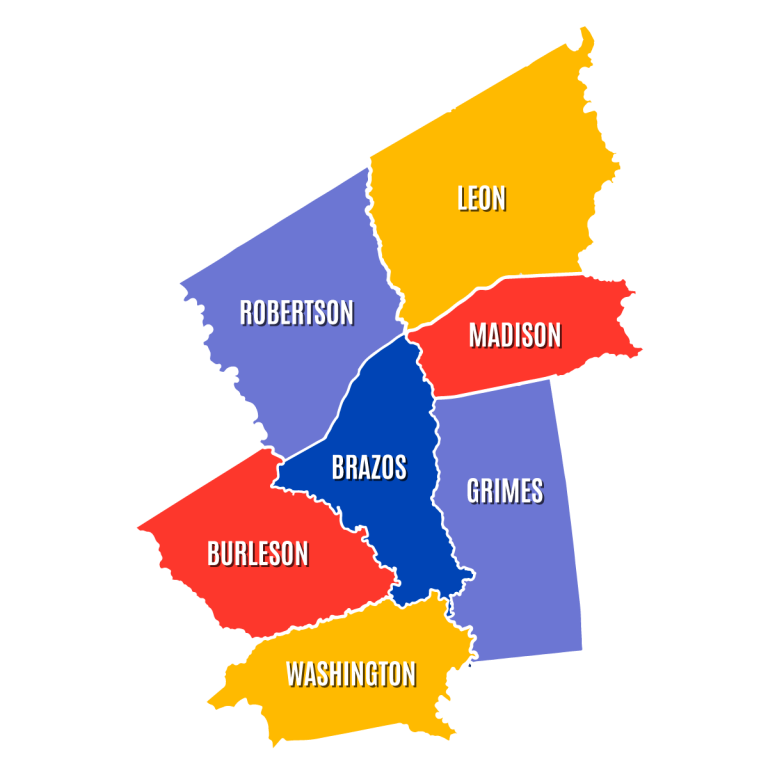 Brazos valley region counties